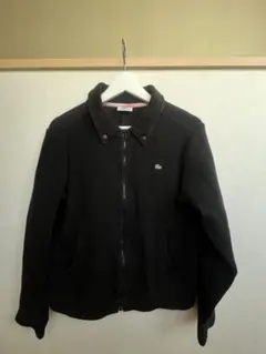 LACOSTE ブラック ジップアップパーカー 42