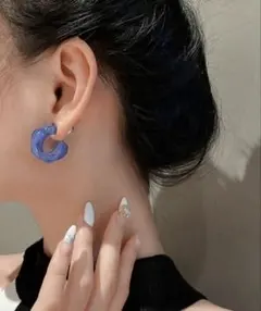 ぐ*ん様 クリアピアス C型2wayレディースフープピアス レディース 新品