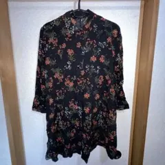 @☆売切り価格　ZARA 花柄シャツワンピース