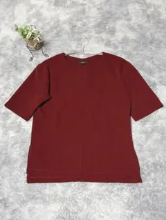 COMME CA ISM コムサイズム 半袖トップス ボルドー Vネック 7