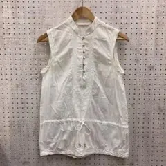 Garment Touch オールド古着 刺繍 猫ボタン ノースリーブ ブラウス