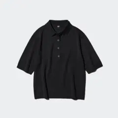 UNIQLO 半袖 ポロセーター ブラック Sサイズ