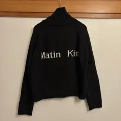 Matin Kim ブラック ジップアップニット