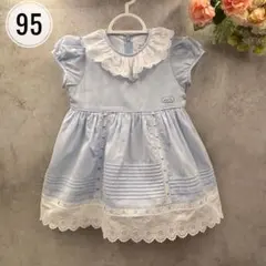 BabyDior ディオール　半袖ワンピース　レースフリル　95cmのサムネイル