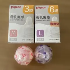 Pigeon 哺乳瓶用乳首 M L 各1つずつ