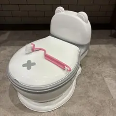 クマデザインおまる トイレブラシ付き