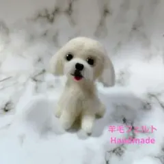 ✦新品✦羊毛フェルト 犬 マルチーズ ハンドメイドのサムネイル
