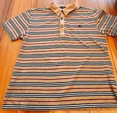 BURBERRY BLACK LABEL ポロシャツ ベージュ/ストライプ 3