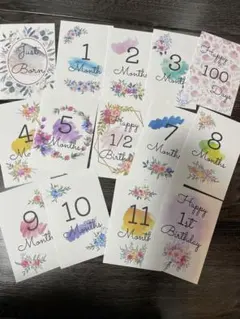 月齢カードセット 2種類