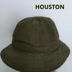 【美品】HOUSTON　ヒューストン　オリーブグリーンコットン アウトドアハットのサムネイル