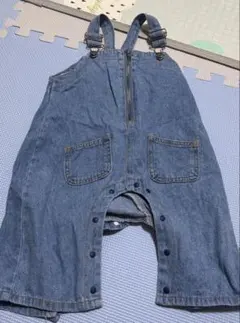 デニム ジッパー付きオーバーオール