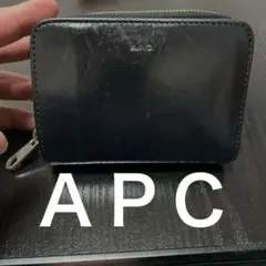 A.P.C. ブラックレザー 二つ折り財布のサムネイル
