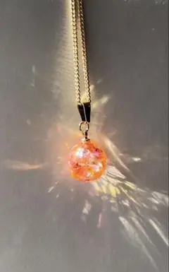 スワロフスキークリスタル使用　夕映え　ネックレス ハンドメイド　即購入可能