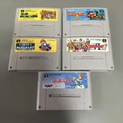 【ジャンク】スーパーファミコンソフト5本セットh