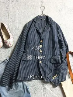 【45R】45rpm コットン100% ヒッコリー 5Bテーラードジャケット 1のサムネイル
