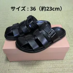 JOURNAL STANDARD CORSO ROMAレザー サンダル 黒のサムネイル