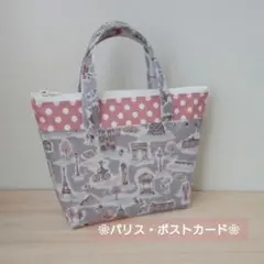 〈 リバティ 〉ラミネート・手提げポーチ (18㎝ファスナー)