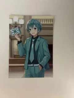 青い髪の少年 ストライプスーツ ブロマイド