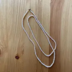 淡水パールネックレス（シャーベットオレンジ）