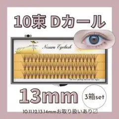 セルフマツエク Dカール 13mm 3箱 10束 まつエク エクステ マツエク
