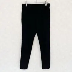 カジュアルパンツ ストレッチパンツ レディース オフィス 普段着 ブラック L