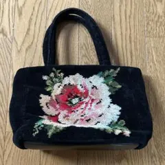 FEILER フラワー刺繍 ハンドバッグ