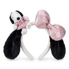 【美品】USJ スヌーピー ベル カチューシャ ピンク キラキラ ユニバ