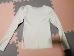 アイボリー パフスリーブニット 長袖