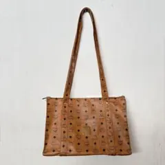 MCM ブラウンレザー ショルダーバッグ - メルカリ