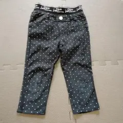 Something　パンツ　110 水玉　ハート　黒