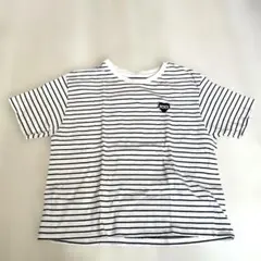 ハニーズ 半袖 Tシャツ ボーダー Sサイズ ホワイト×ネイビー