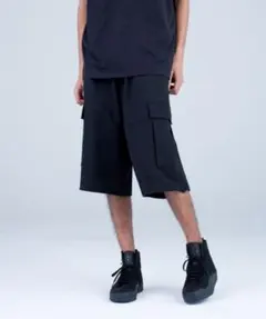 Y-3 黒 カーゴパンツ ショートパンツ