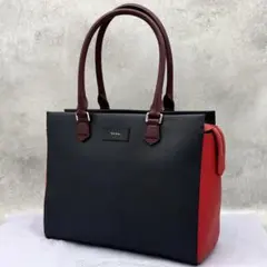 極美品 Paul Smith カラーブロックトートバッグ レザー 牛革 A4◎