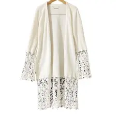 snidel スナイデル　レースカーディガン　花柄　シアーガウン