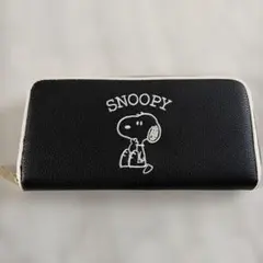 SNOOPY ラウンドファスナー長財布 ブラックのサムネイル