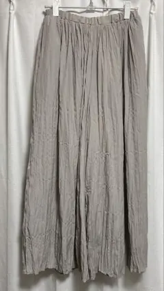 studio CLIP ライトグレー パンツ プリーツ加工