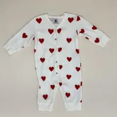 ハート柄ロンパース 6ヶ月 プチバトー