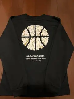 BASKETCOUNTロゴロングTシャツ　ロンT XS ブラックカラー