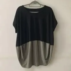 Live in comfort バイカラー チュニック 3L フェリシモのサムネイル