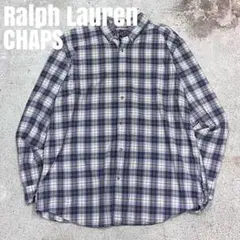 ＊7358 90s CHAPS ラルフローレン　長袖　チェックシャツ　シャツ