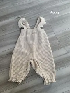 クリーム色ニットオーバーオール（95cmまで）