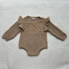 ベビー フリルニットロンパース 66cm