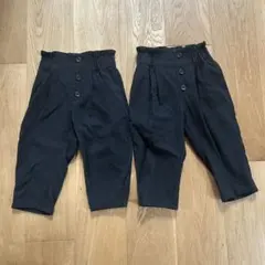 UNIQLO ★ 80サイズ 2つセット　黒いボタン付きパンツ　ユニクロ