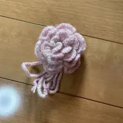 ハンドメイド コサージュ ブローチ ヘアピン ピンク 新品未使用