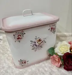 【希少•新品】imane プリンセスローズ　ホーロー　ミディ缶　琺瑯　マニーのサムネイル