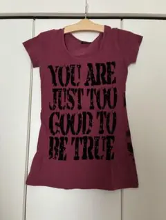 CHUXXXチュー半袖Tシャツチュニックカットソー ボルドー ロゴプリントのサムネイル