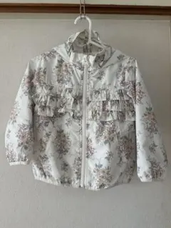 プティマイン(petit main)【撥水加工】花柄ウィンブレ　100