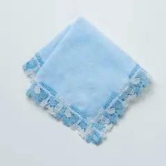 「新品未開封品」 近沢レース タオルハンカチ アクアブルー 羽田空港限定