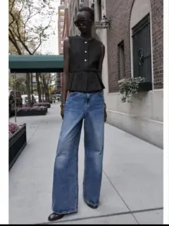 【完売品】ZARA メタリックヤーンベルトディテールベスト