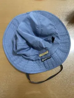 ベビー帽子　48センチ　青　紐付き